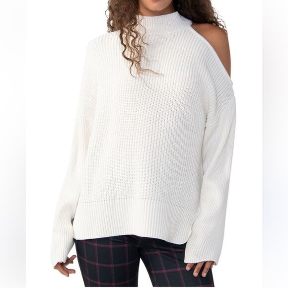 Sanctuary Cut It Out Sweater White Size 3X - Picture 1 of 6